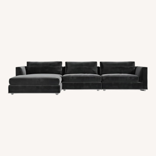 Used Rove Concepts Milo Modular Sectional – Black Velvet for sale on AptDeco