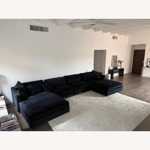 Used Rove Concepts Milo Modular Sectional – Black Velvet for sale on AptDeco
