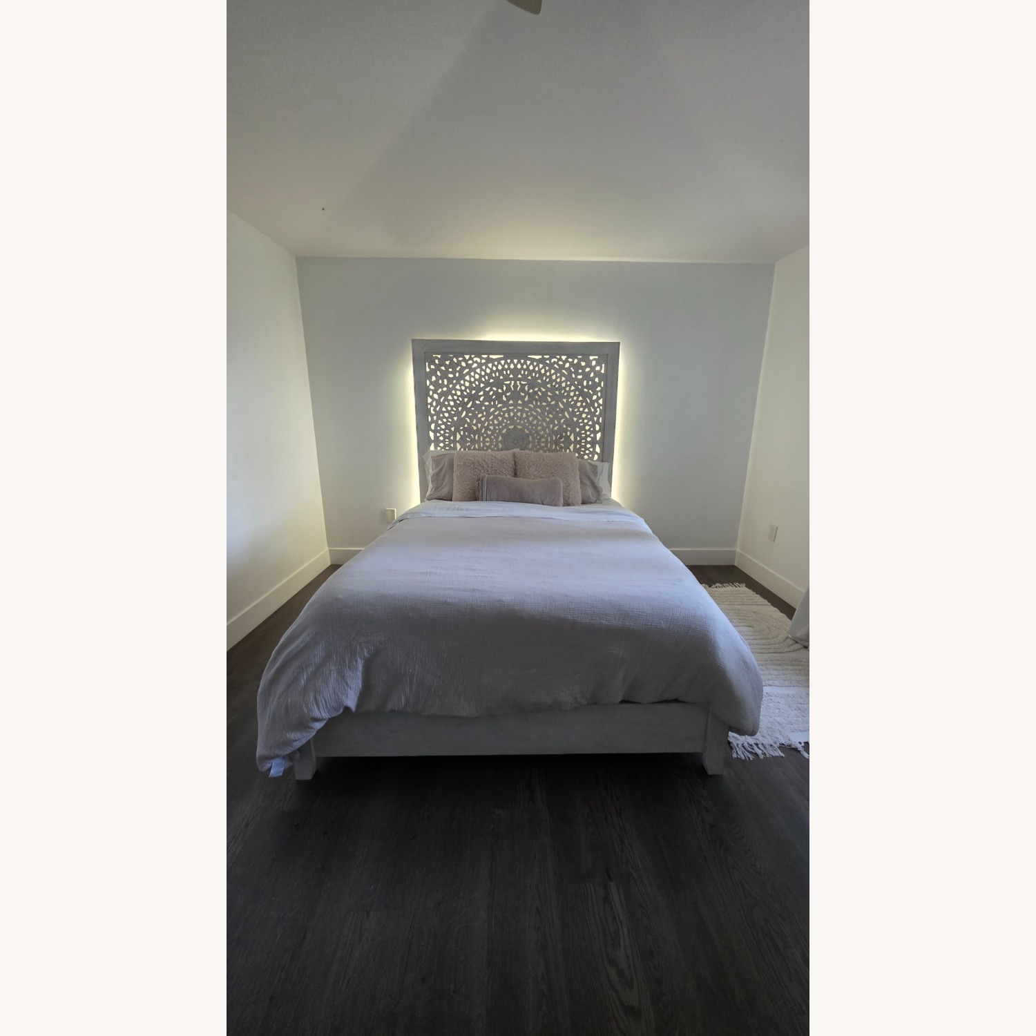 Hand Carved Mandala Queen Bed Frame - image-1
