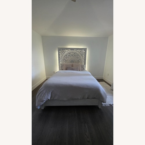 Used Hand Carved Mandala Queen Bed Frame for sale on AptDeco