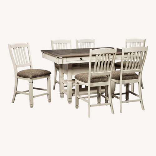Used Ashley White/Wood Dining Set for sale on AptDeco