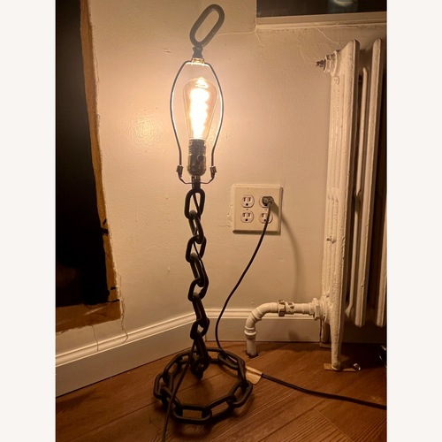 Used Mid-Century Brutalist Chain Table Lamp for sale on AptDeco