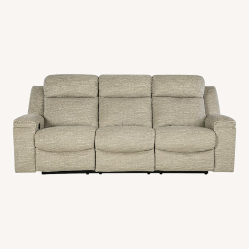 Used Ashley Furniture Light Gray Manual Reclining Sofa for sale on AptDeco