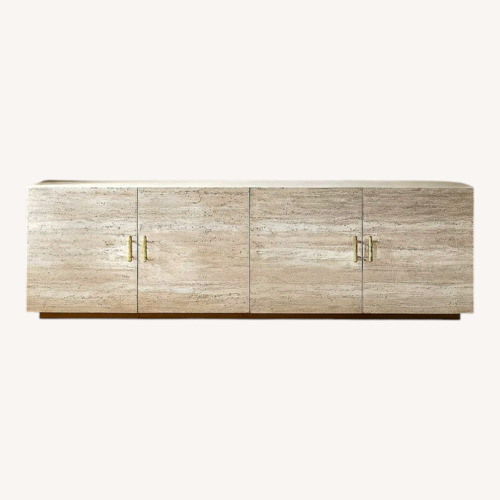 Used Light Gray Wood Sideboard for sale on AptDeco