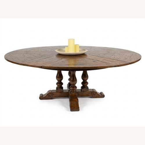 Used Elegant Jupe-style Expanding Round Dining Table for sale on AptDeco