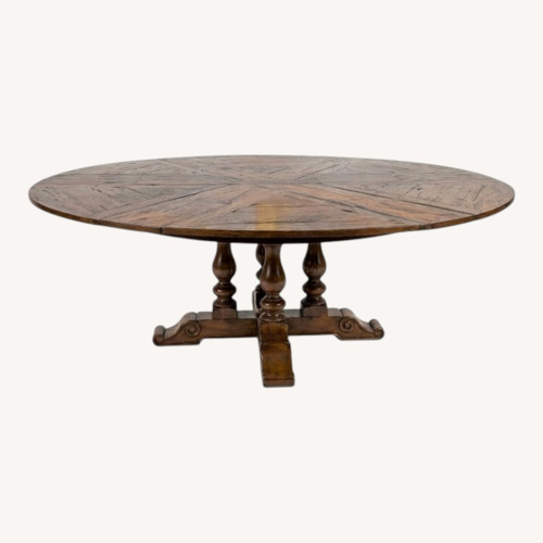 Used Elegant Jupe-style Expanding Round Dining Table for sale on AptDeco