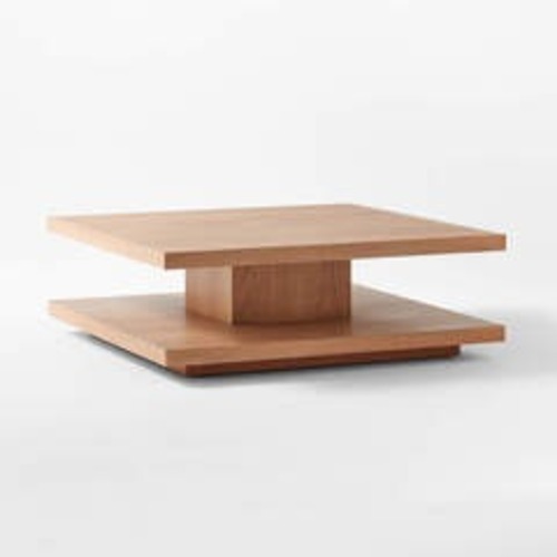 Used CB2 Pila Wood Tiered Coffee Table for sale on AptDeco