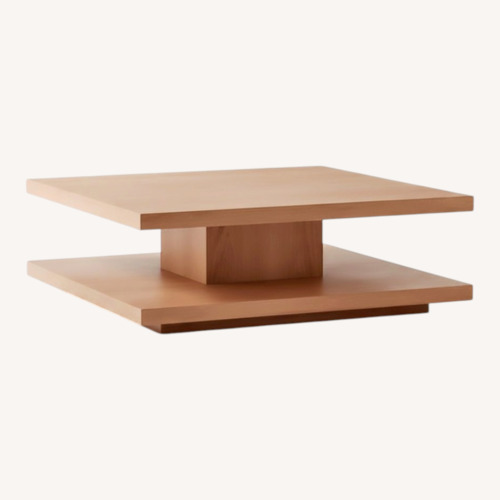 Used CB2 Pila Wood Tiered Coffee Table for sale on AptDeco