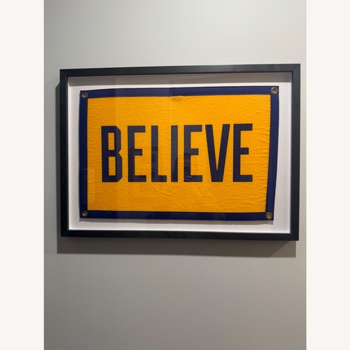 Used Ted Lasso ‘Believe’ Framed Flag for sale on AptDeco