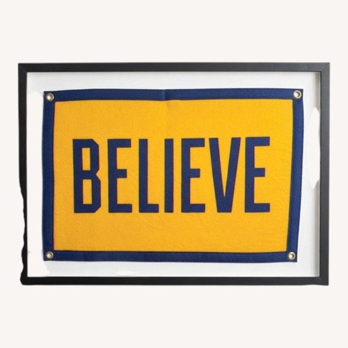 Used Ted Lasso ‘Believe’ Framed Flag for sale on AptDeco