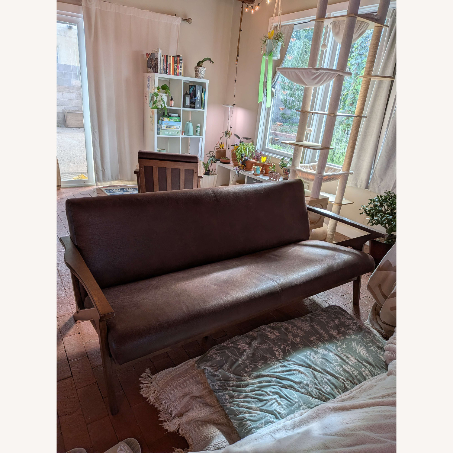 Midcentury Modern Wood Sofa - image-0