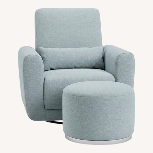 Used Seafoam Tuba Extra Wide Glider and Ottoman for sale on AptDeco