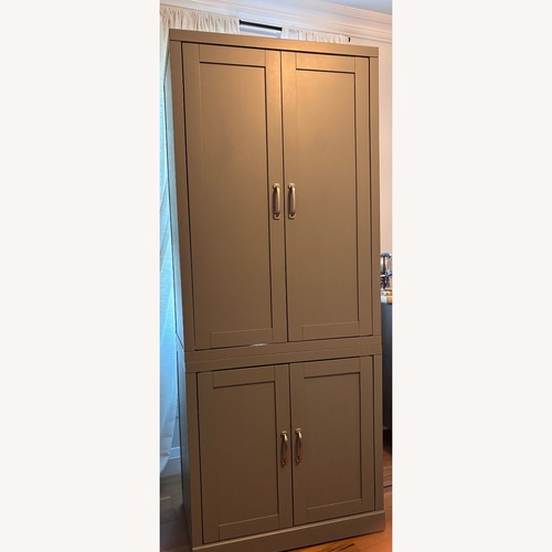 Used Pottery Barn Kids charcoal Wood Armoire for sale on AptDeco