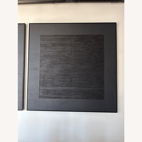 Used 3D Textured Minimalist Art Black- Silent Lines  for sale on AptDeco