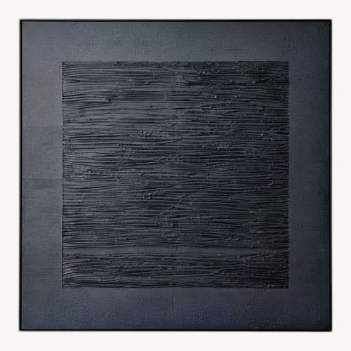 Used 3D Textured Minimalist Art Black- Silent Lines  for sale on AptDeco