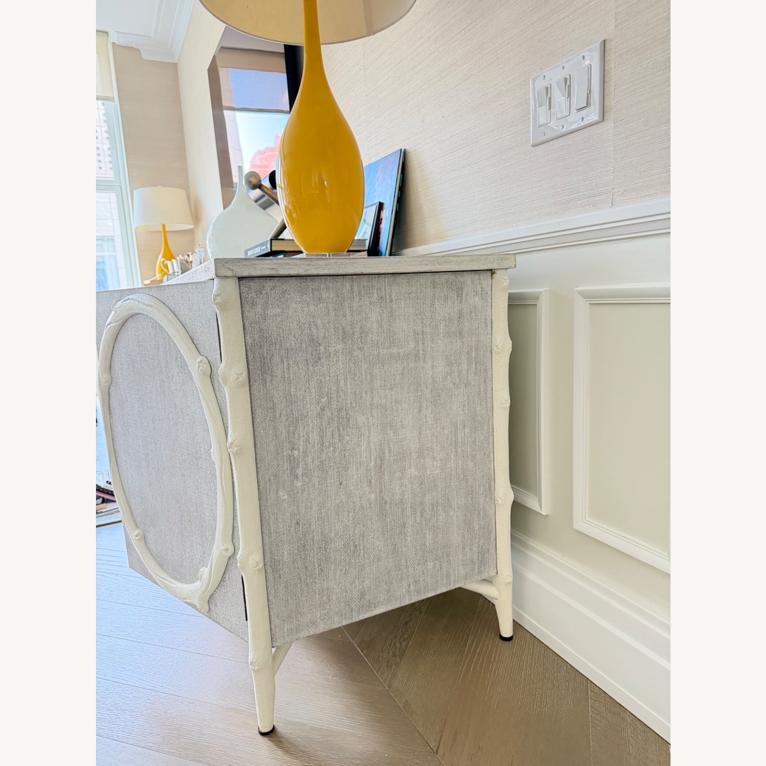 Mr. Brown London Light Gray Wood Media/Sideboard - image-3