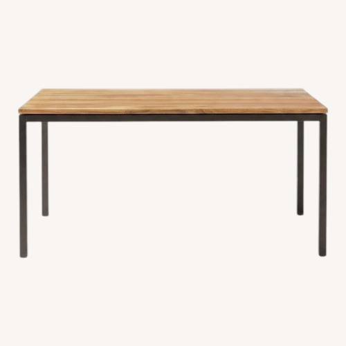 Used West Elm Mango Wood and Metal Box Frame Bench for sale on AptDeco