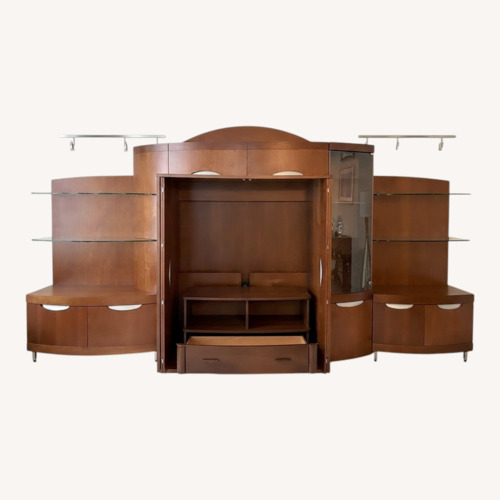 Used Scan Design Furniture Dark Brown Wood Wall Unit for sale on AptDeco