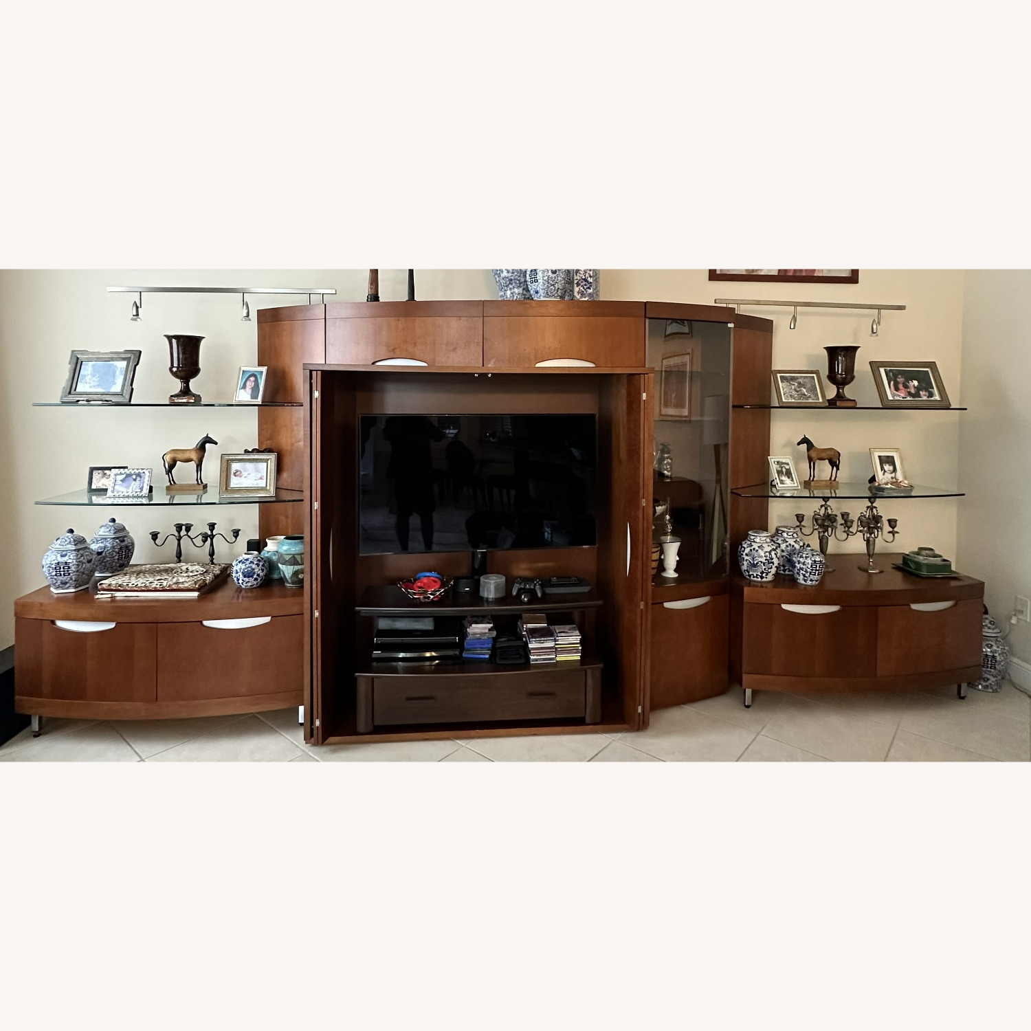 Scan Design Furniture Dark Brown Wood Wall Unit - image-1