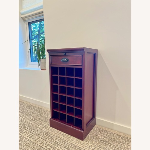 Used Pottery Barn Mahogany Wine Rack for sale on AptDeco