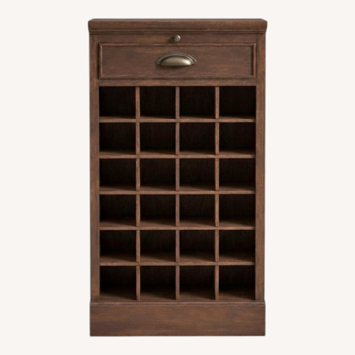 Used Pottery Barn Mahogany Wine Rack for sale on AptDeco
