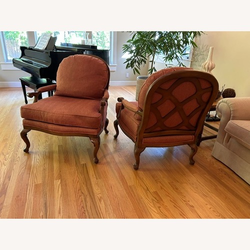 Used Calico Corners Red Boucle Armchair - 2 for sale on AptDeco