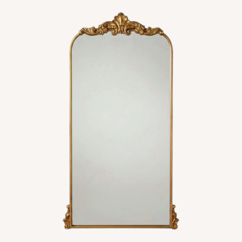 Used Gold Glass Floor Mirror for sale on AptDeco