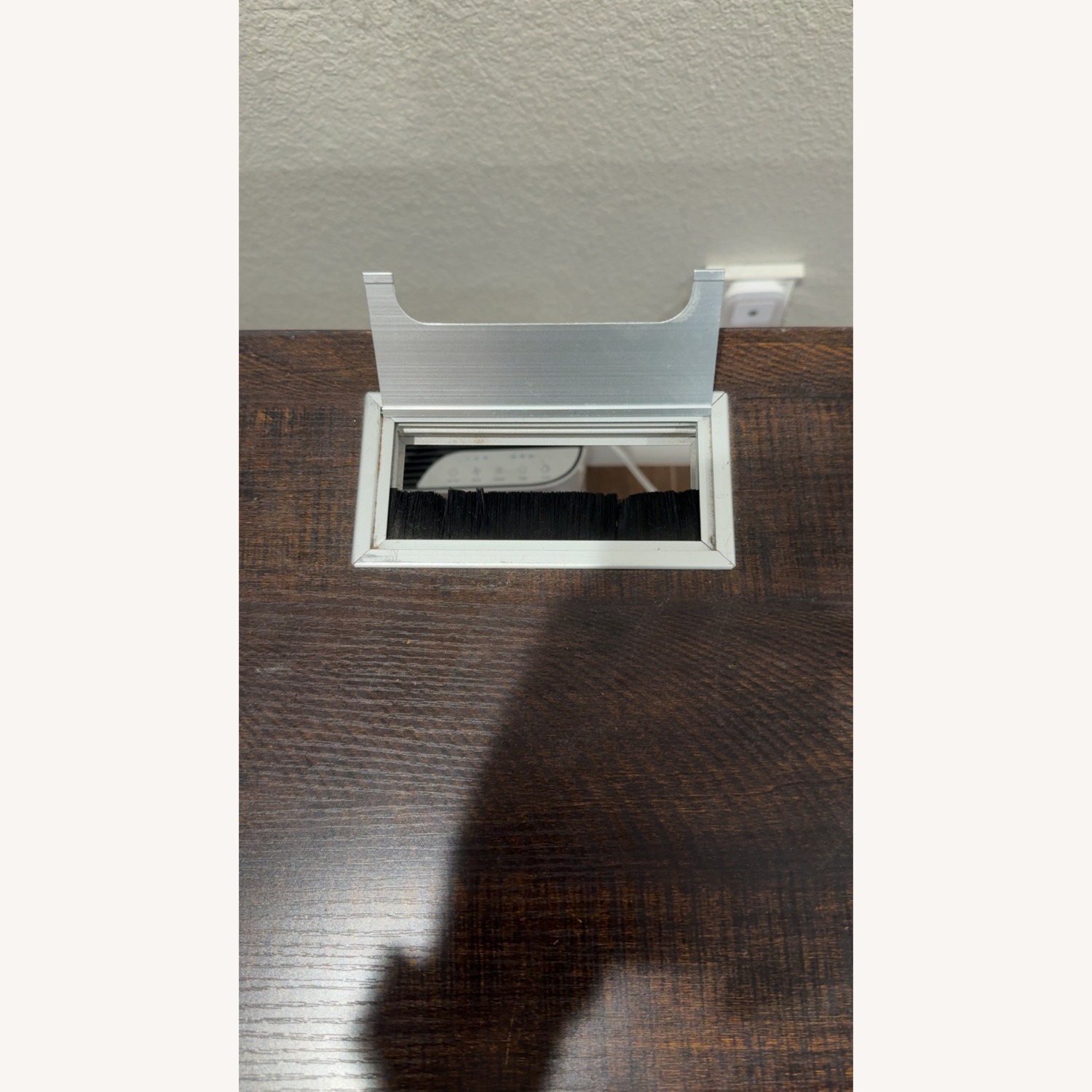 Dark Brown Wood Desk - image-3