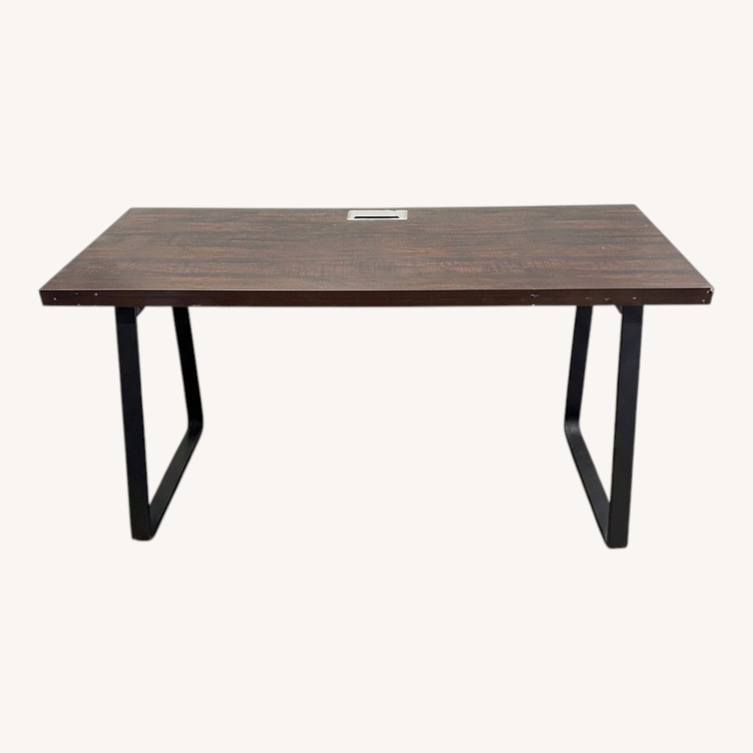 Dark Brown Wood Desk - image-0