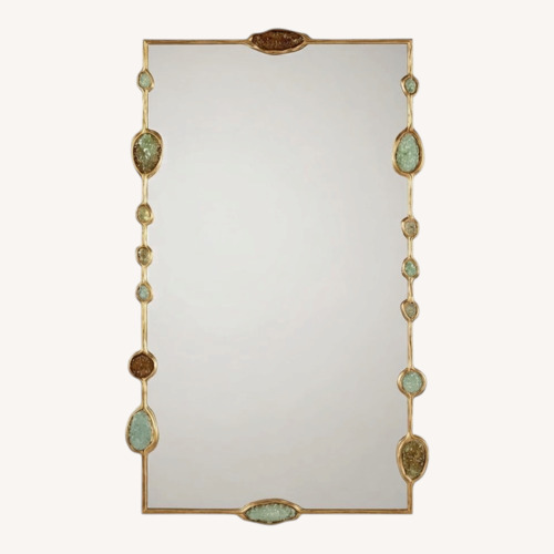 Used John Richard Gold and Colored Glass Mirror for sale on AptDeco