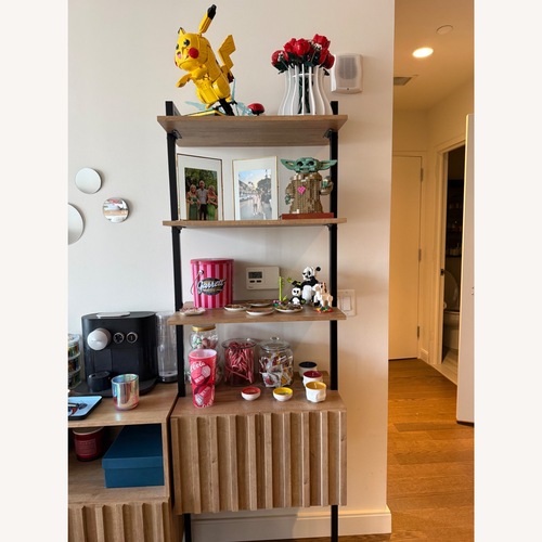 Used Amazon Light Brown Wood Wall Shelf for sale on AptDeco