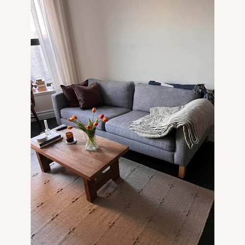Used IKEA Karlstad Light Gray Fabric 3+ Seater Sofa for sale on AptDeco