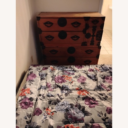 Used Vintage/Antique Dark Brown Wood Chest for sale on AptDeco