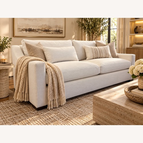 Used Restoration Hardware Belgian Slope Arm Sofa 7' Natural for sale on AptDeco