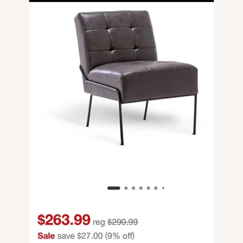Used Wayfair Modern Black Faux Leather Contemporary Chair for sale on AptDeco