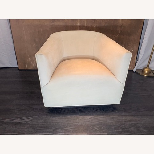 Used Restoration Hardware 1950s Italian Shelter Arm Chair – Ivory for sale on AptDeco