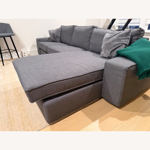Used IKEA Light Gray Fabric 2 Piece Sectional for sale on AptDeco