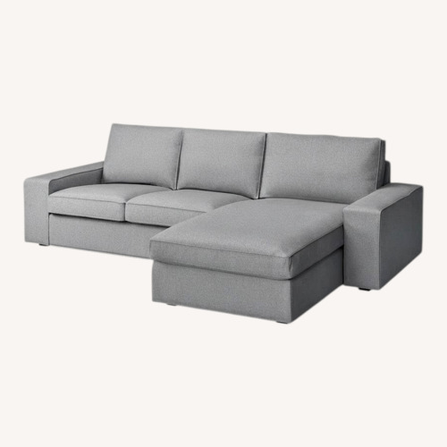Used IKEA Light Gray Fabric 2 Piece Sectional for sale on AptDeco