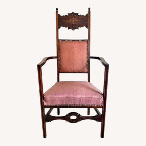 Used Late Victorian Edwardian Inlaid Mahogany Armchair for sale on AptDeco