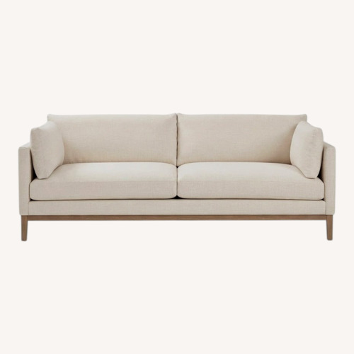 Used West Elm Hargrove White Linen 3+ Seater Sofa for sale on AptDeco