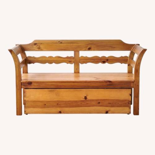 Used Ethan Allen Cottage Wood Bench for sale on AptDeco