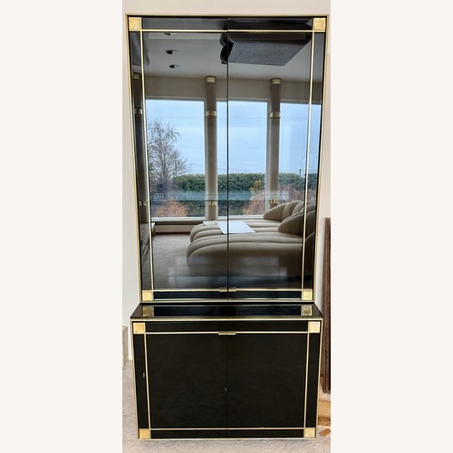 Used Pierre Cardin Black Lacquer Wall Unit for sale on AptDeco