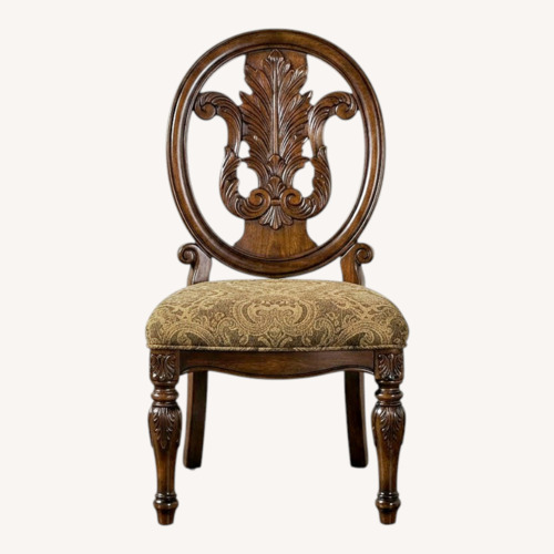 Used Dark Brown Wood Armchairs - Set of 8 for sale on AptDeco