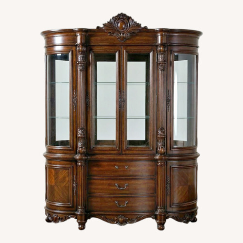 Used Dark Brown Mahogany Wood Sideboard for sale on AptDeco