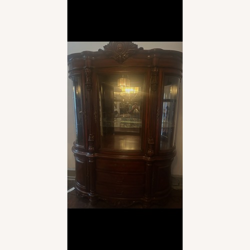 Used Dark Brown Mahogany Wood Sideboard for sale on AptDeco