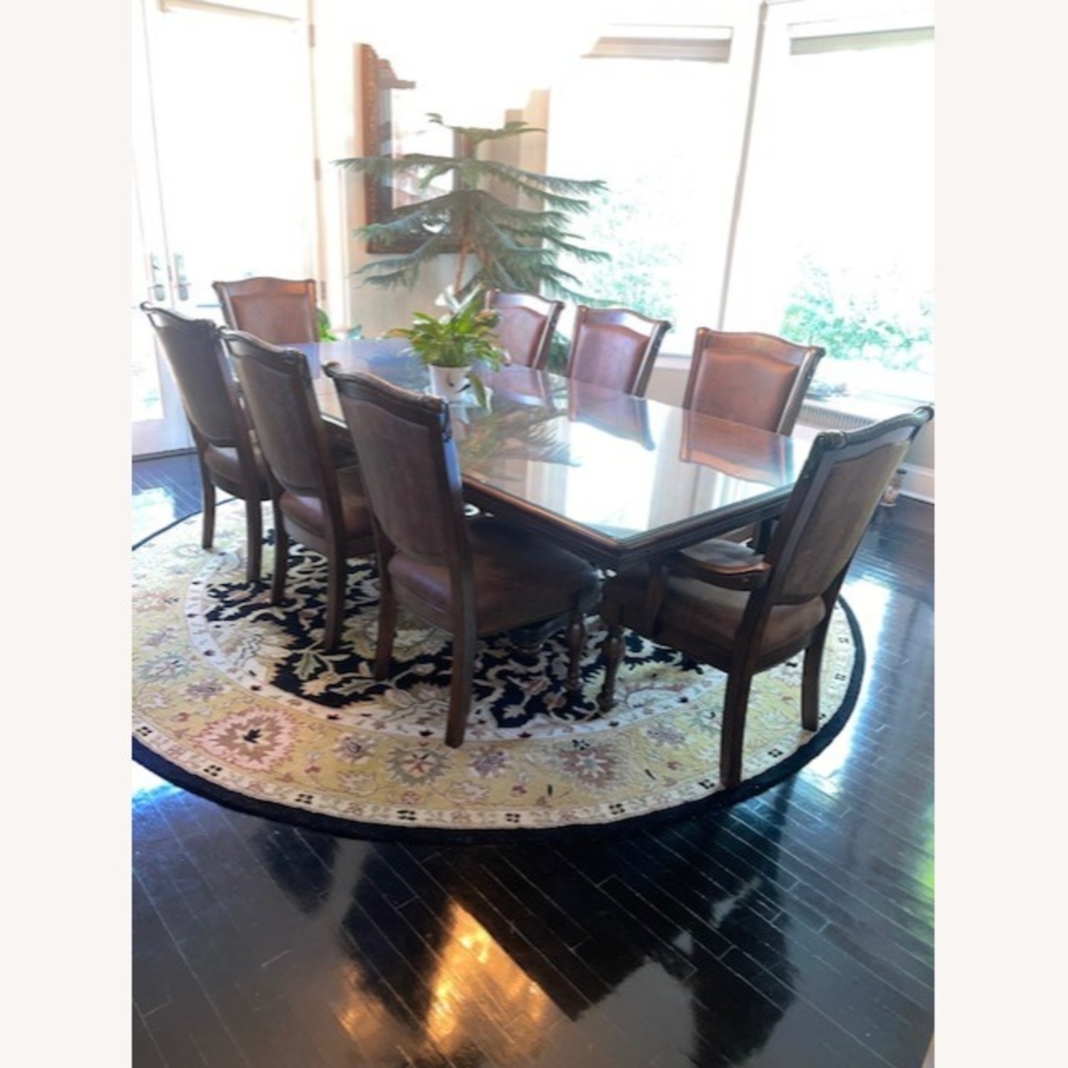 Signature Design Double Pedestal Table Seats 8 - image-3
