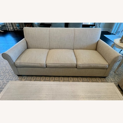 Used Crate & Barrel Essex Beige Tweed 3+ Seater Sofa for sale on AptDeco