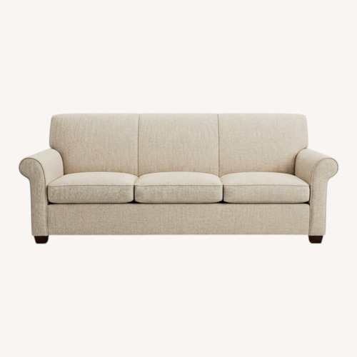 Used Crate & Barrel Essex Beige Tweed 3+ Seater Sofa for sale on AptDeco