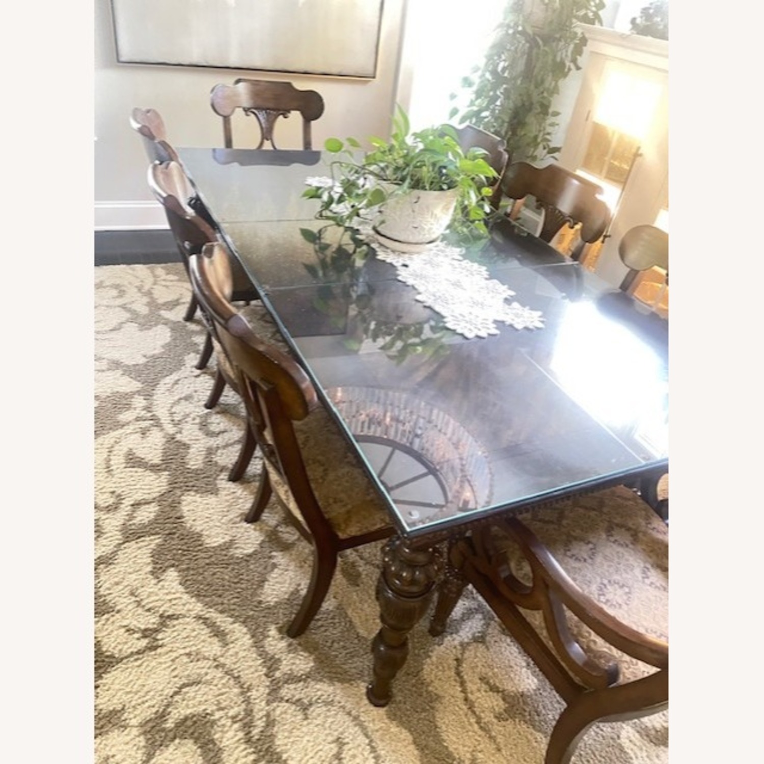 Bernhardt Dark Brown Wood Dining Set - image-4