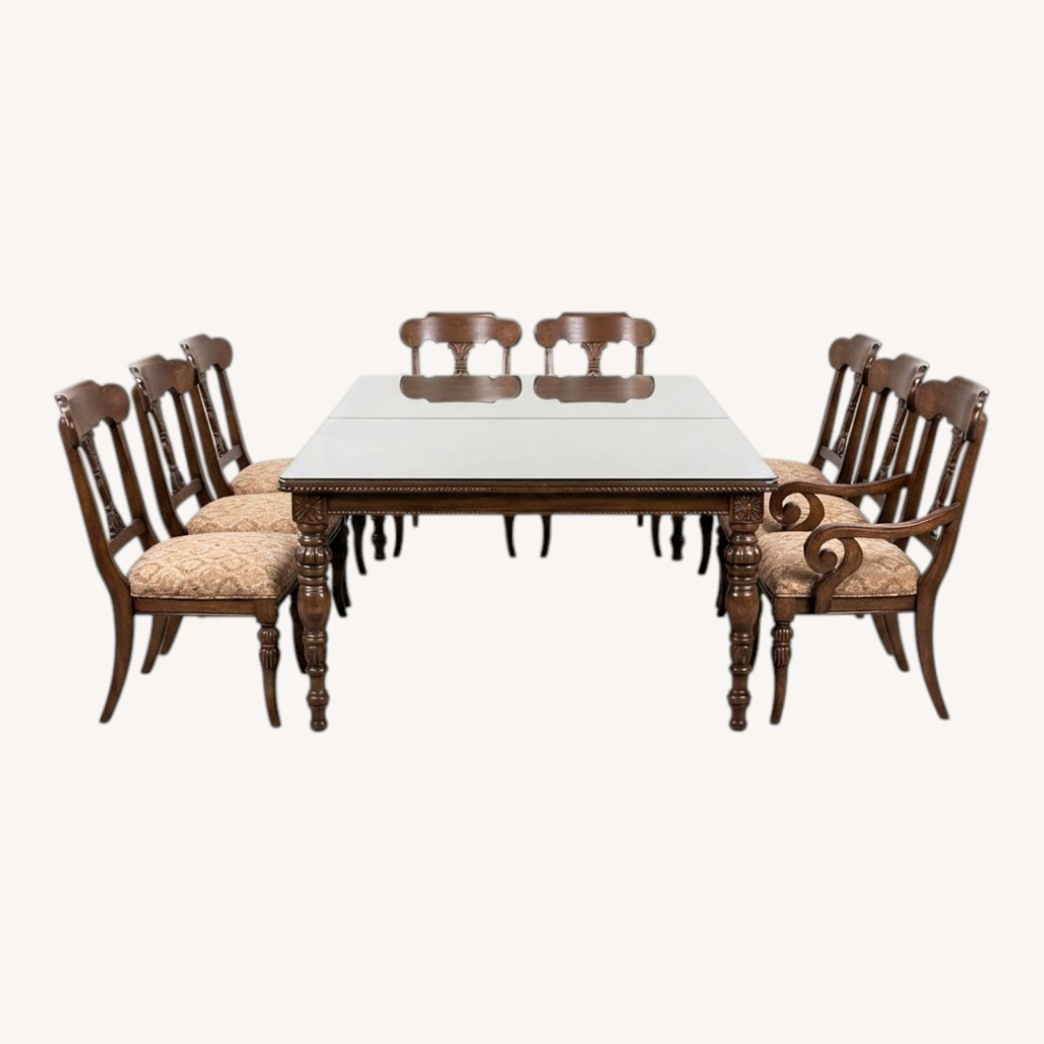 Bernhardt Dark Brown Wood Dining Set - image-0